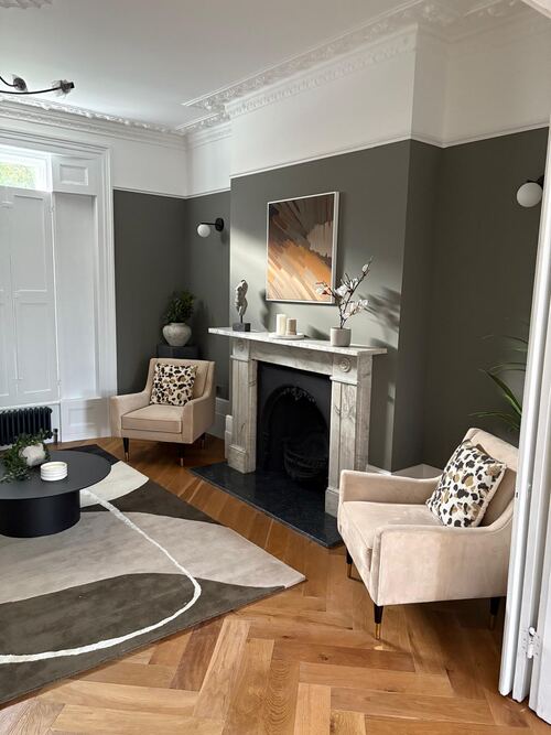 Private residence herringbone floor renovation, London
